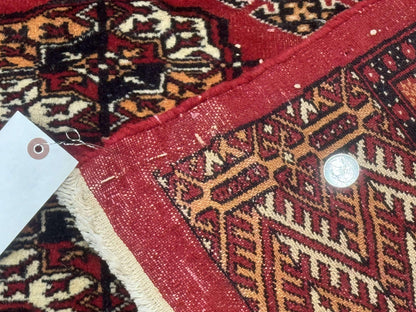 Bokhara Rug 9x12, Red Turkoman Rug, Pakistani Rug, Tribal Carpet, Wool Rug, Red Rug - Nuvé