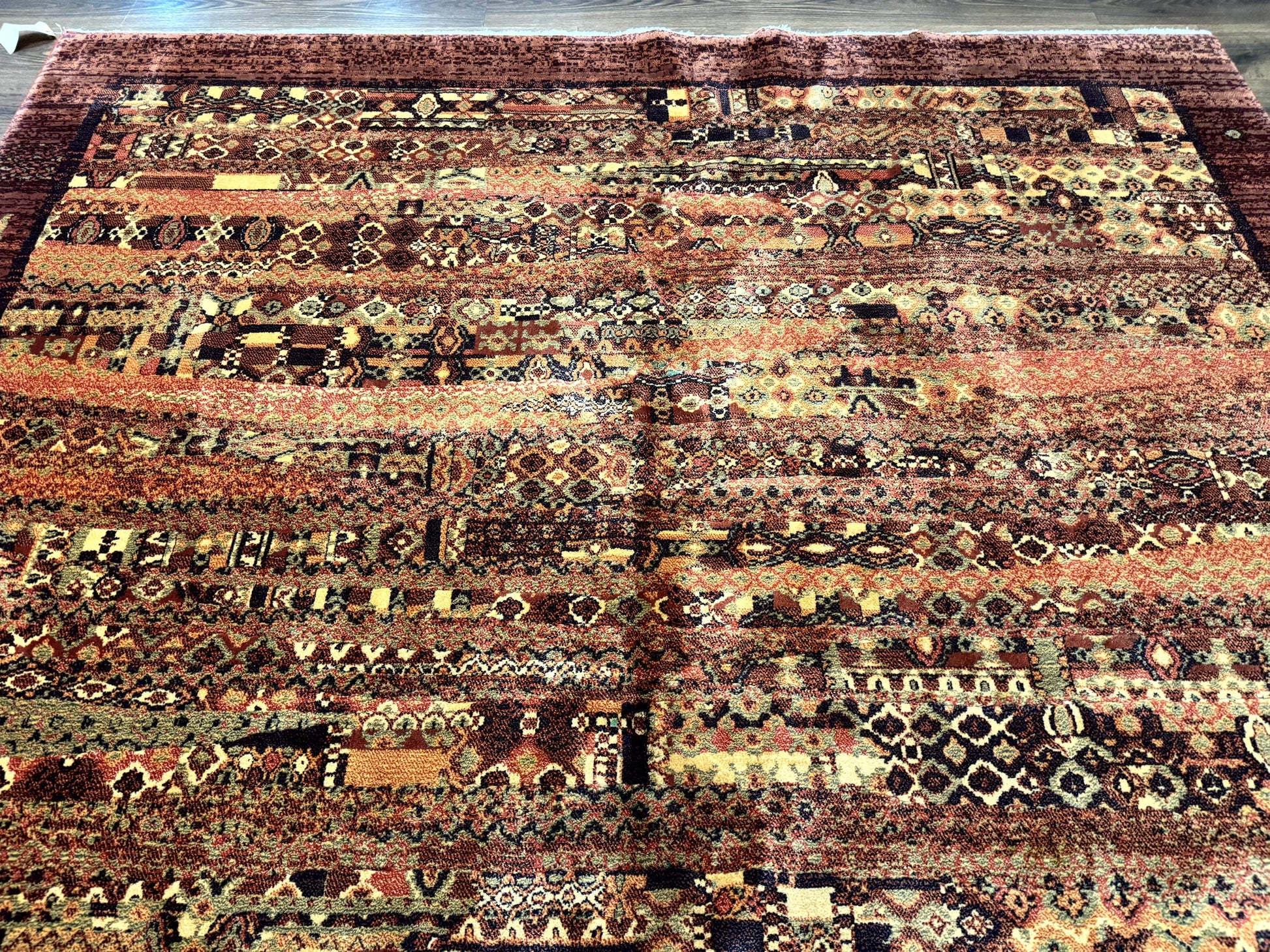 Couristan Rug 8x11 Brown Contemporary Wool Belgium Power Loomed Carpet - Nuvé