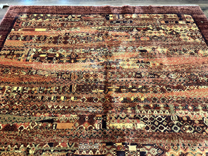 Couristan Rug 8x11 Brown Contemporary Wool Belgium Power Loomed Carpet - Nuvé