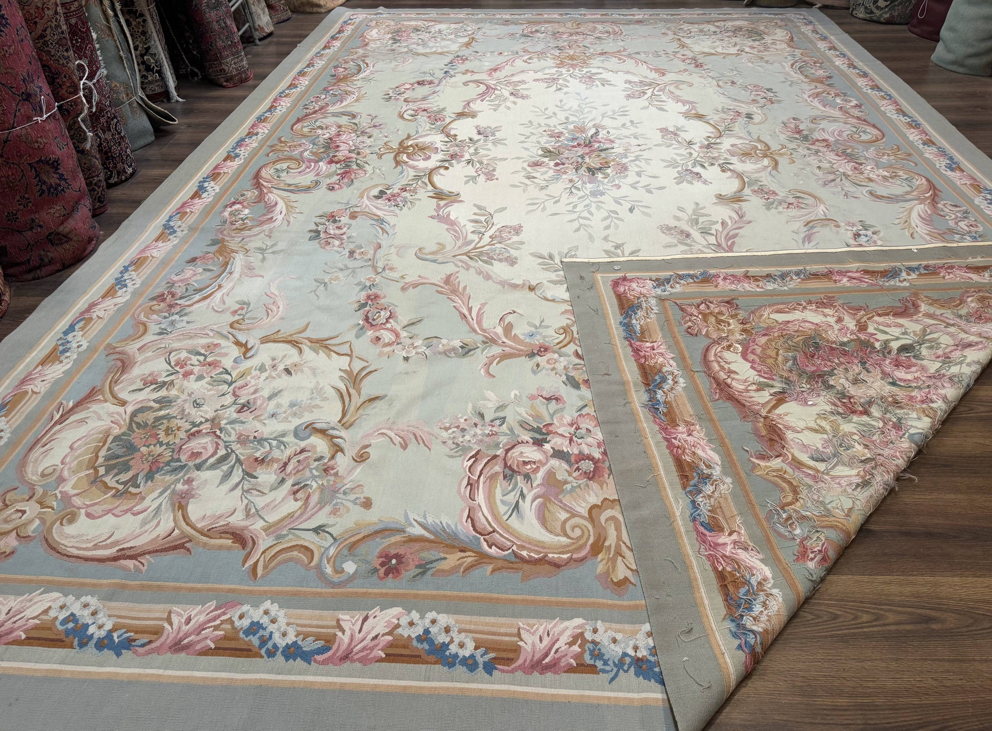 Palace Size Aubusson Rug 11x16, Large Aubusson Carpet - Nuvé