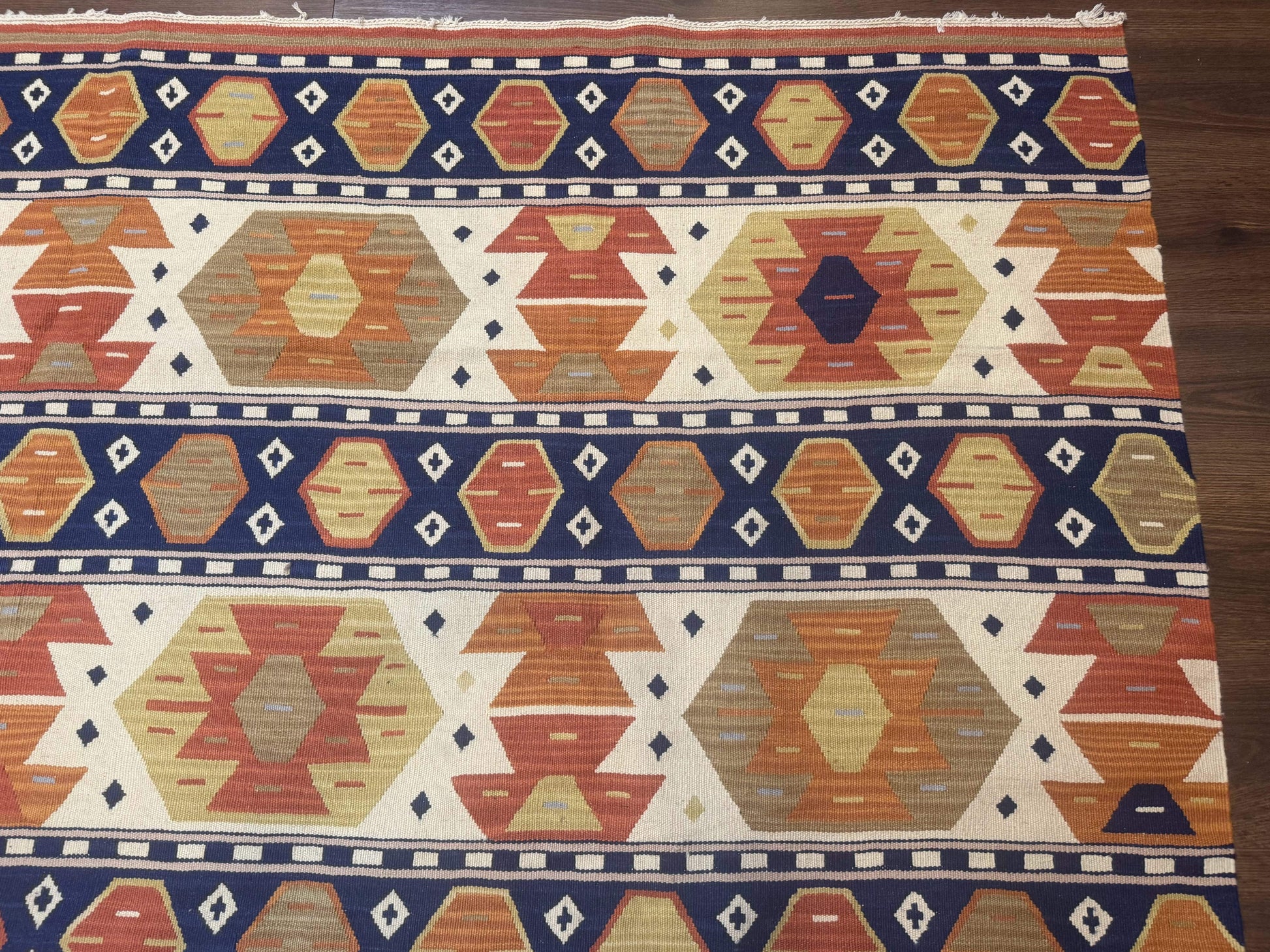 Turkish Kilim Rug 8x11, Handmade, Wool, Nourison Rug - Nuvé