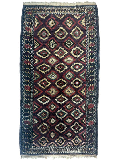 Antique 1900’s Tribal Baluch Wool Rug 4’5” x 8’6” - Nuvé