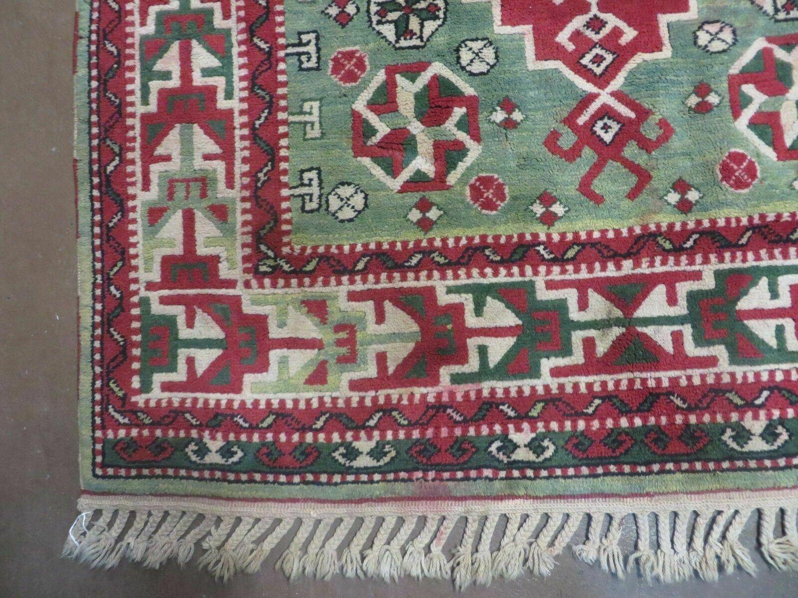 4' X 6' Vintage Handmade Turkish Kazak Design Wool Rug Carpet Nice - Nuvé
