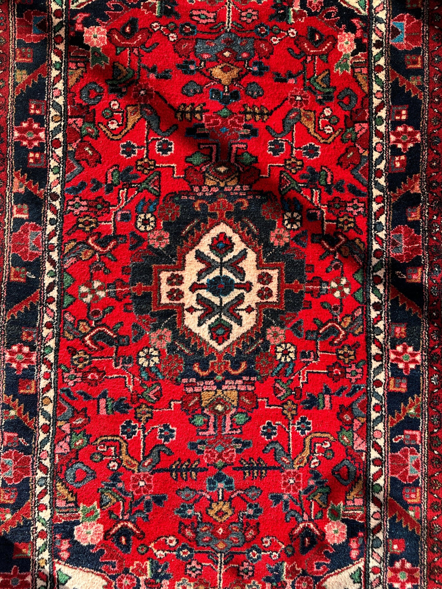 Hand-knotted Persian Hamadan wool Rug 3’8” x 6’4” - Nuvé