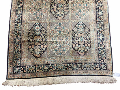4' X 6' Vintage Fine Hand Made Turkish Oriental Silk Rug 400 KPSI Wow