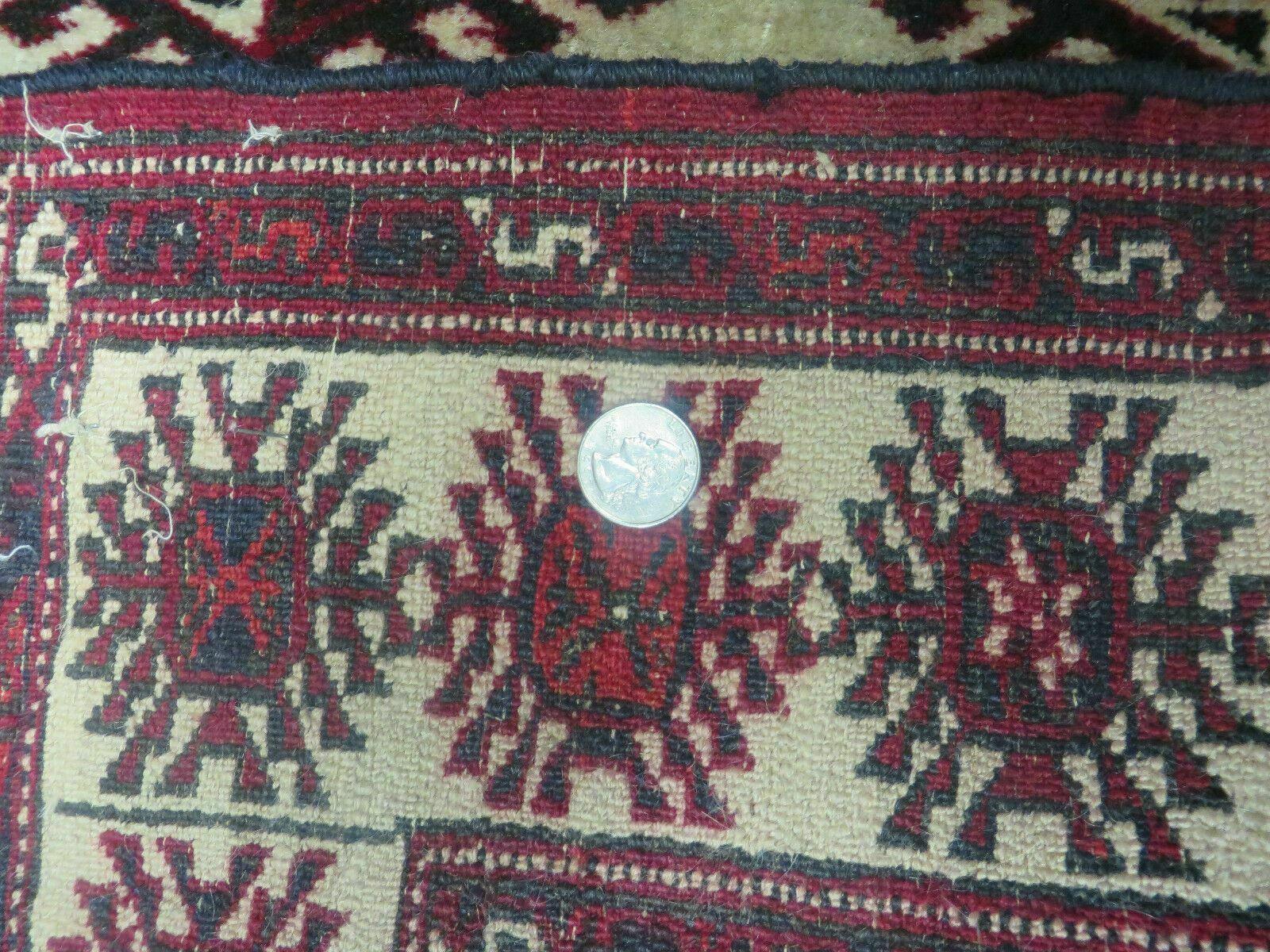 3' X 3' Vintage Handmade Turkoman Bokhara Yamud Wool Rug Nice - Nuvé