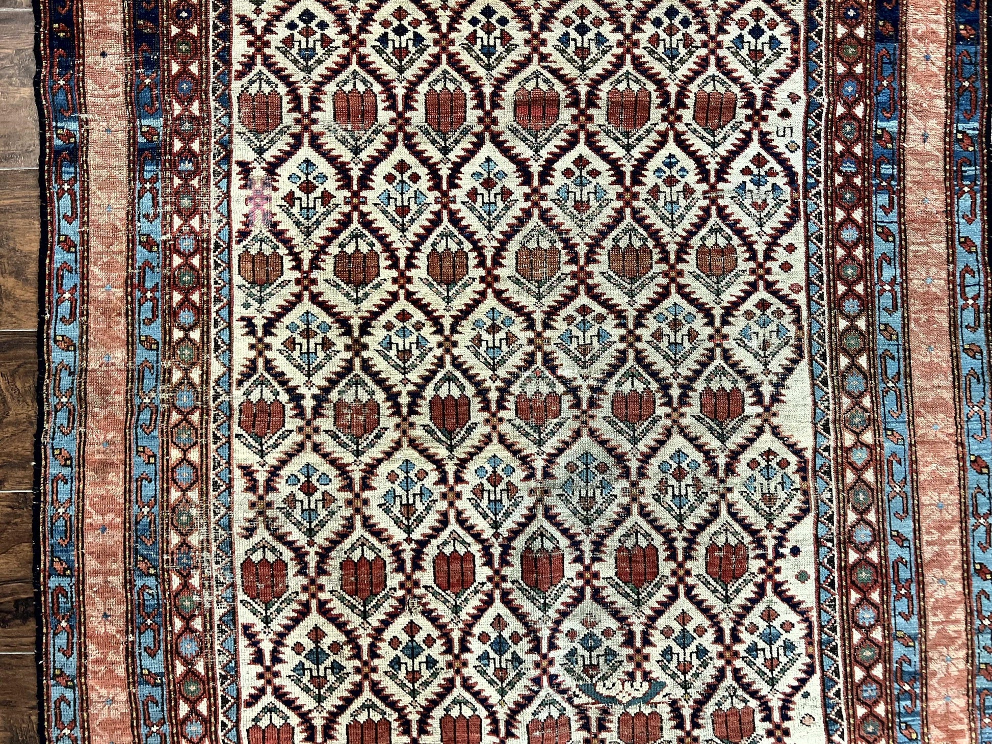 Antique Caucasian Rug 4x6, Hand Knotted Wool Carpet, Shirvan Rug - Nuvé