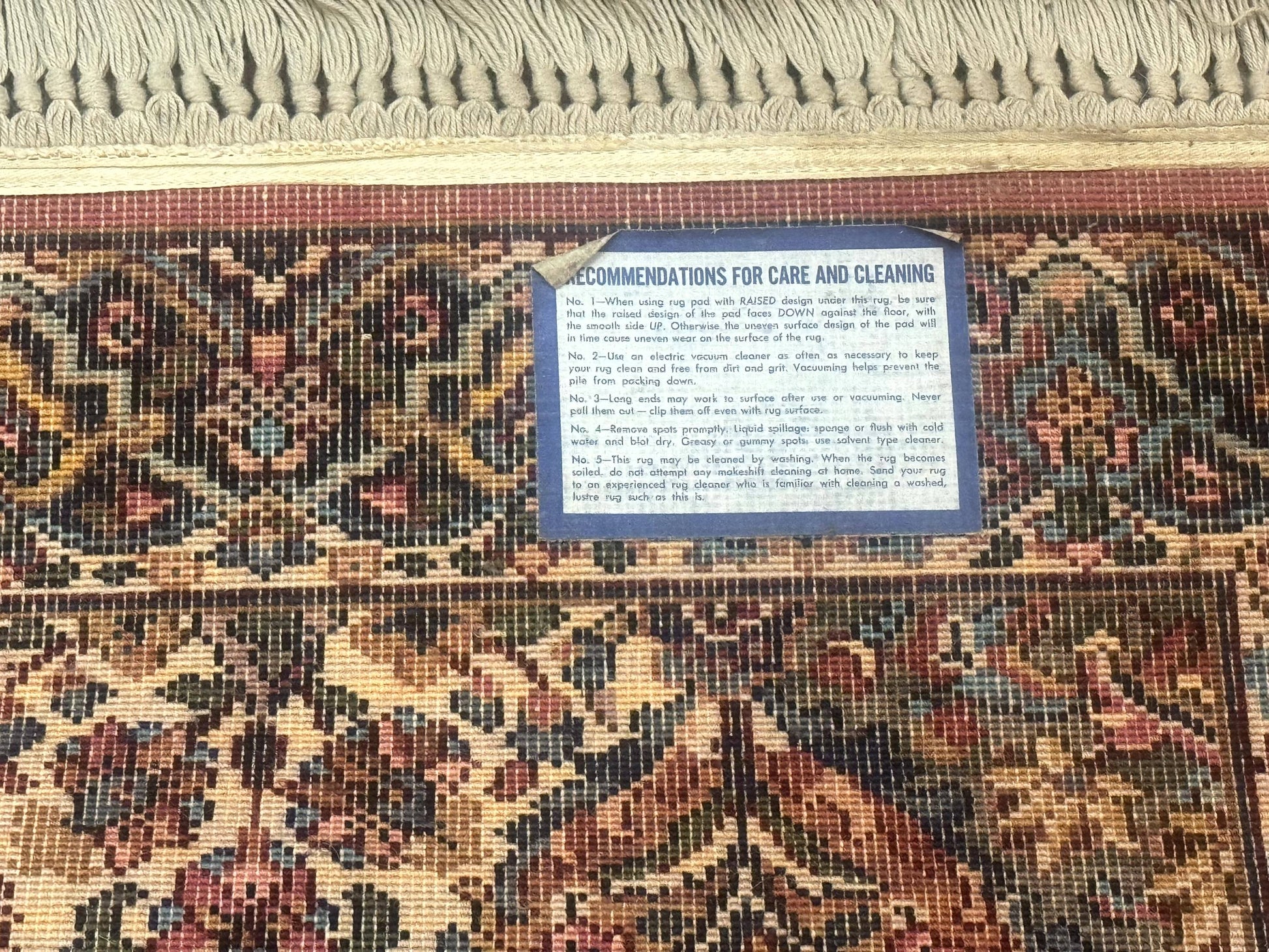 Karastan Rug 3x5 Multicolor Panel Kirman #717, Original 700 Series, Wool Pile, Discontinued - Nuvé