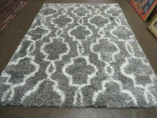 5' X 7' Modern Contemporary Israel Made Glimmer 205-45 Shag Rug Acrylic Bohemian Boho Home Décor - Nuvé