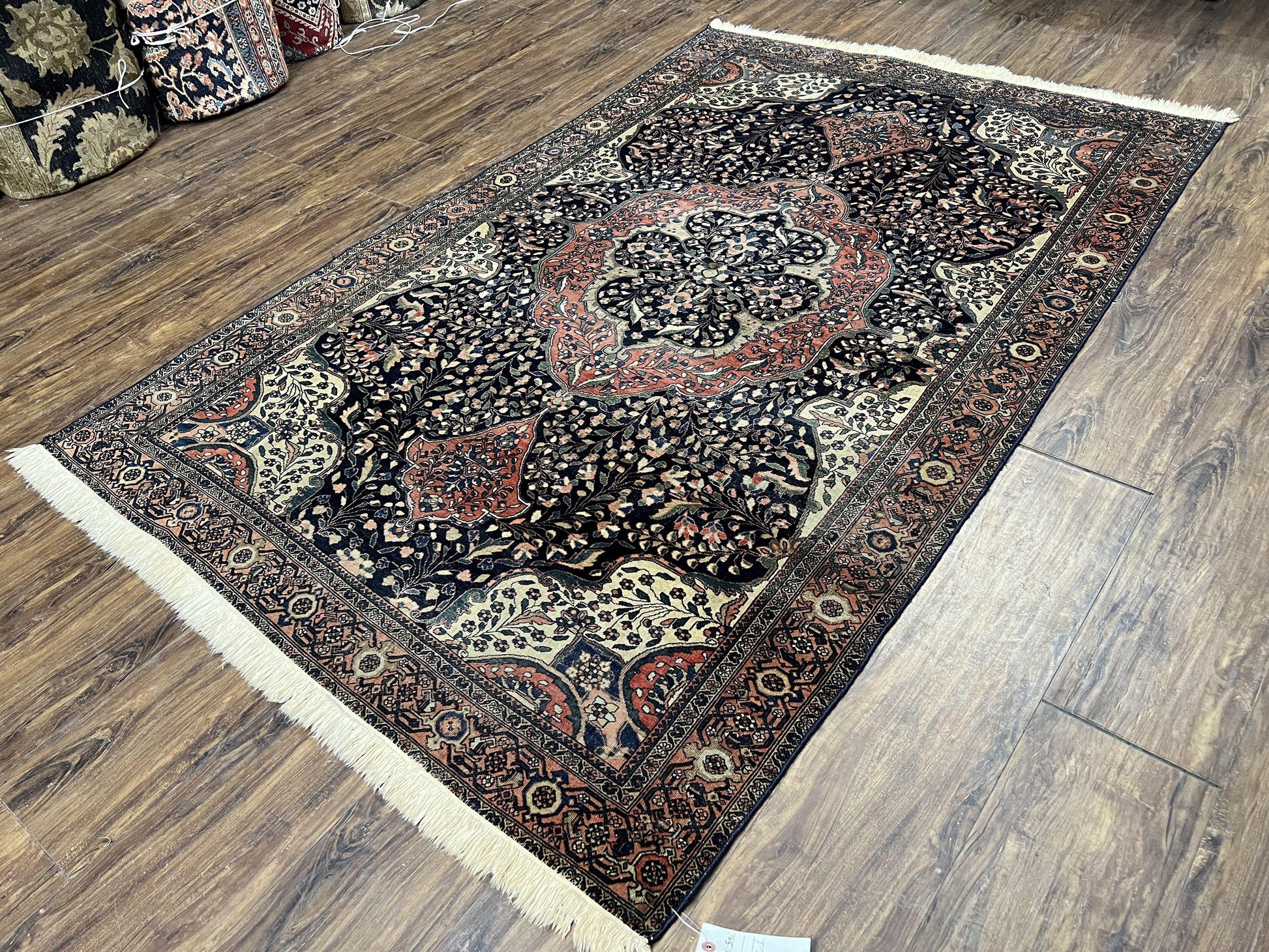 Antique Persian Sarouk Farahan Rug 4x7, Collectible Persian Carpet - Nuvé