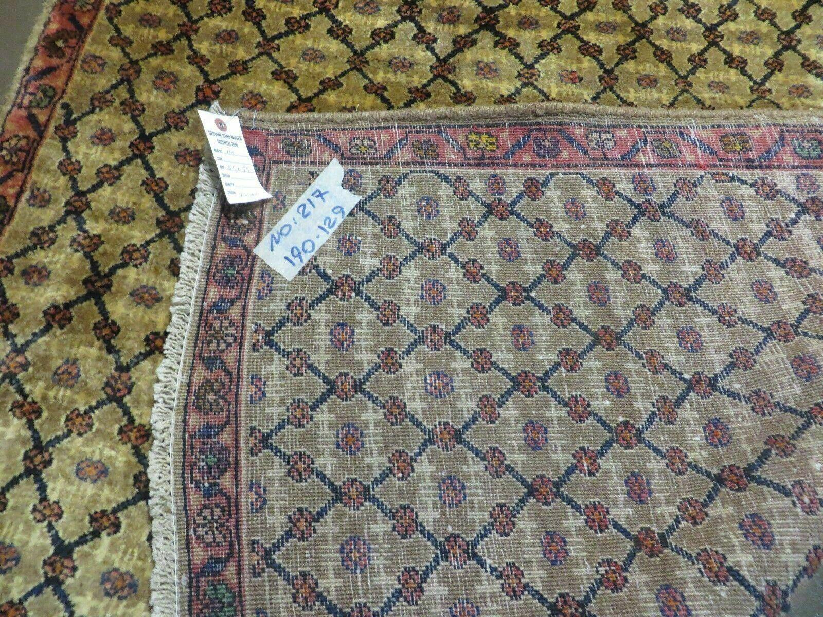 4' X 6' Handmade Indian Allover Wool Rug Camel Hair Color #119 - Nuvé