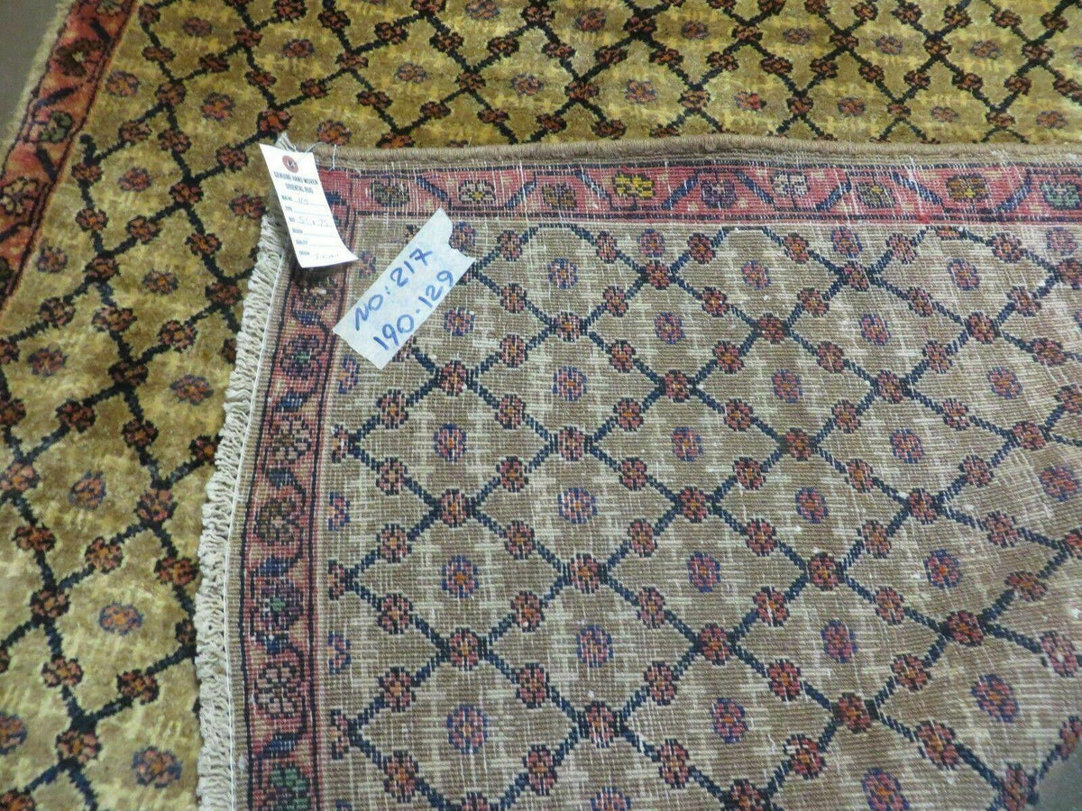 4' X 6' Handmade Indian Allover Wool Rug Camel Hair Color #119