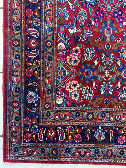 Persian Mashhad I Fine Allover Rug Wool 7 x 10 - Nuvé