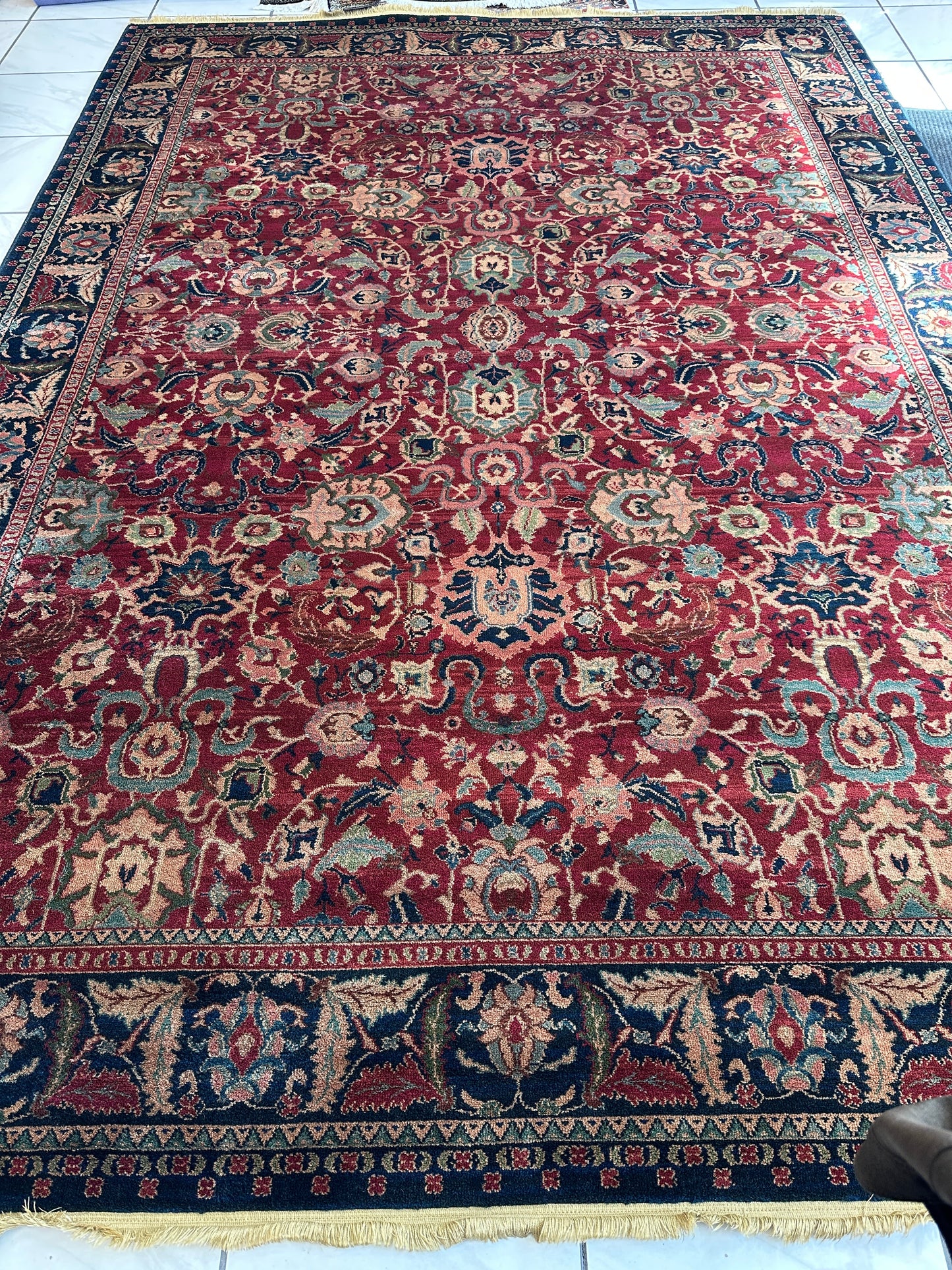 Karastan Samovar Teawash Wool Rug – 8’8” x 12’ – Vintage Elegance, Excellent Condition - Nuvé