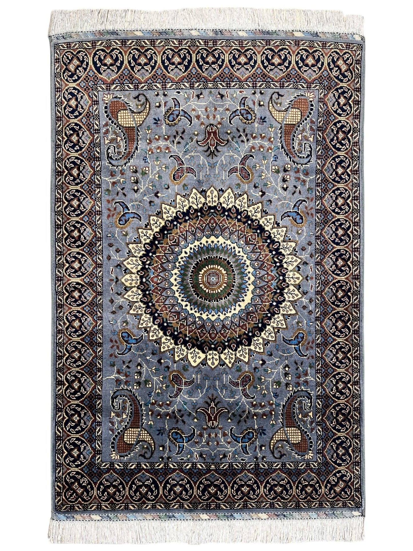 Hand-Knotted Parak Rug – Gray, 40” x 60” | Afghan Wool Rug - Nuvé
