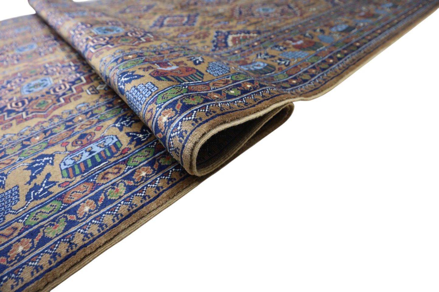 Hand-Knotted Zerkhaki Afghan Wool Area Rug – 6'7" x 9'7" | Rich Brown Tones, Durable Craftsmanship - Nuvé