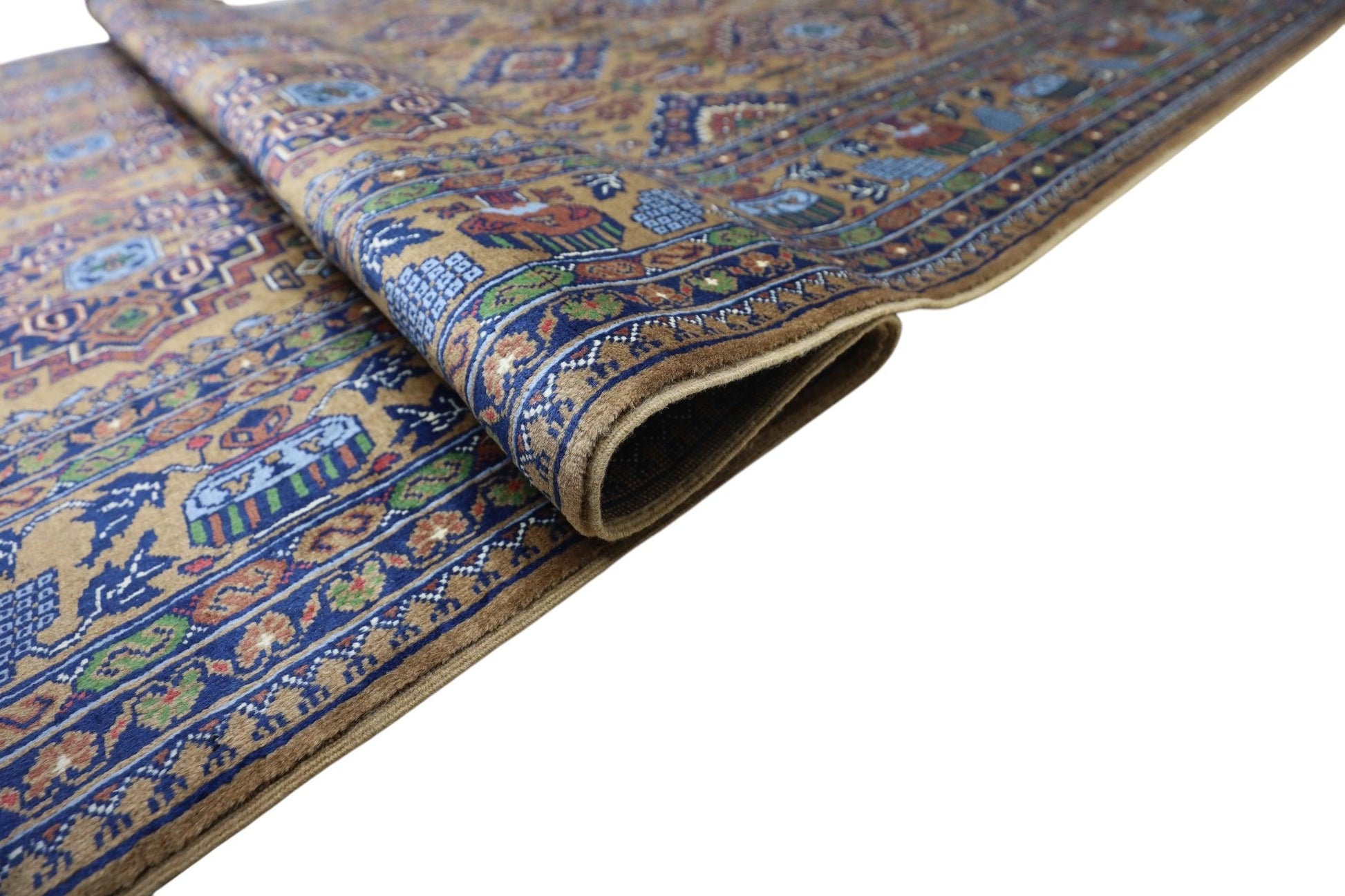 Hand-Knotted Zerkhaki Afghan Wool Area Rug – 6'7" x 9'7" | Rich Brown Tones, Durable Craftsmanship - Nuvé