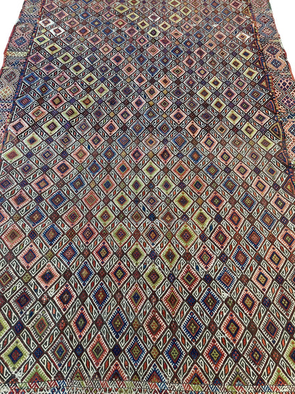 Antique Turkish Jajim Wool Rug 5’6” x 14’5” - Nuvé