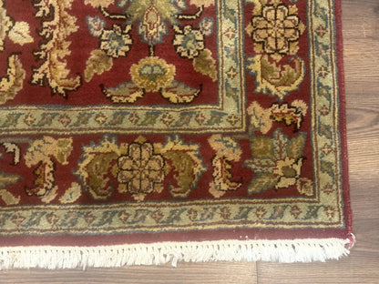Indo Persian Mahal Rug 4x6, Floral Allover Pattern, Maroon - Nuvé