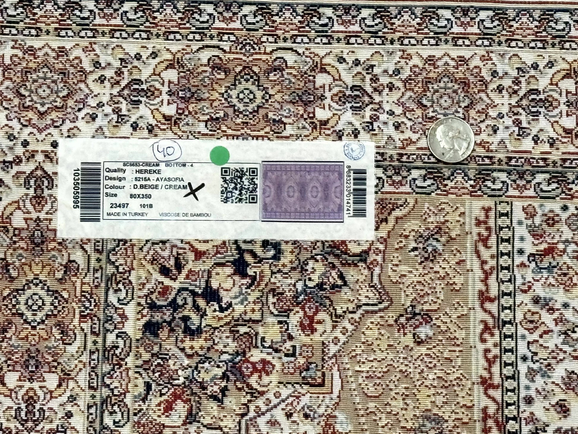 Turkish Silk Runner Rug 2.6 x 12, Hereke Mamluk Runner, Bamboo Silk, New - Nuvé