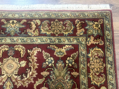 Indo Persian Mahal Rug 4x6, Floral Allover Pattern, Maroon - Nuvé