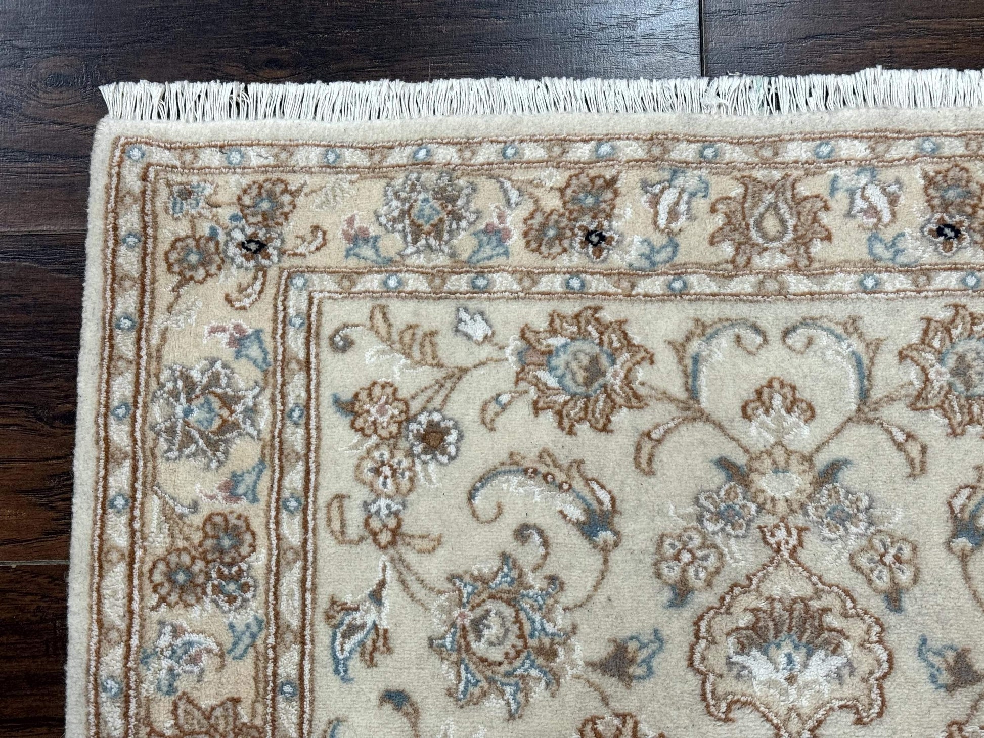 Small Persian Tabriz Rug 2.6 x 3.8, Vintage, Wool and Silk Highlights, Fine 225 KPSI - Nuvé