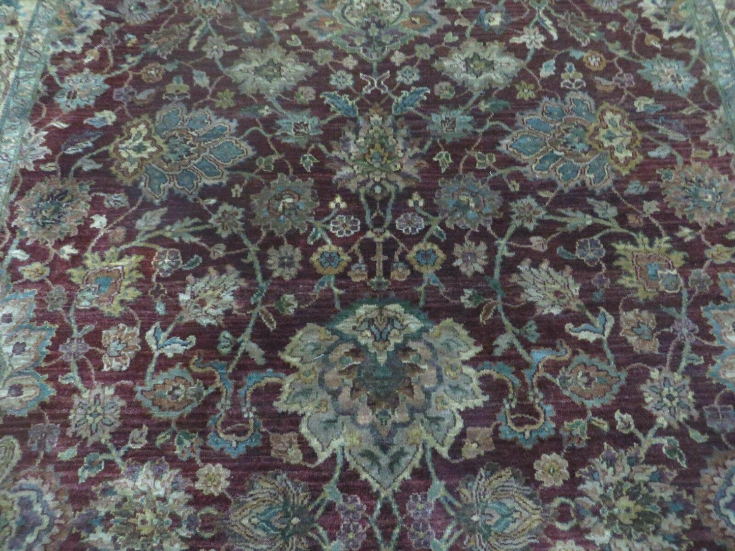 6' X 9' Handmade India Floral Oriental Wool Rug Carpet Tea Wash Red Hand Knotted - Nuvé