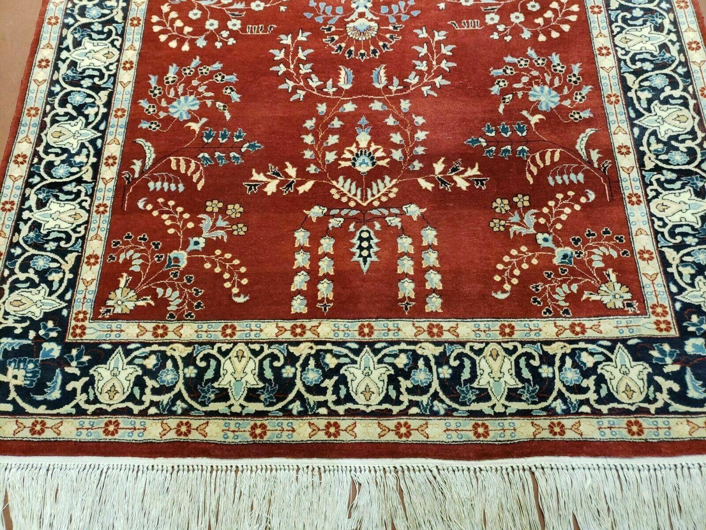4' X 6' Vintage Handmade Pakistani Rug Highly Detailed Red - Nuvé