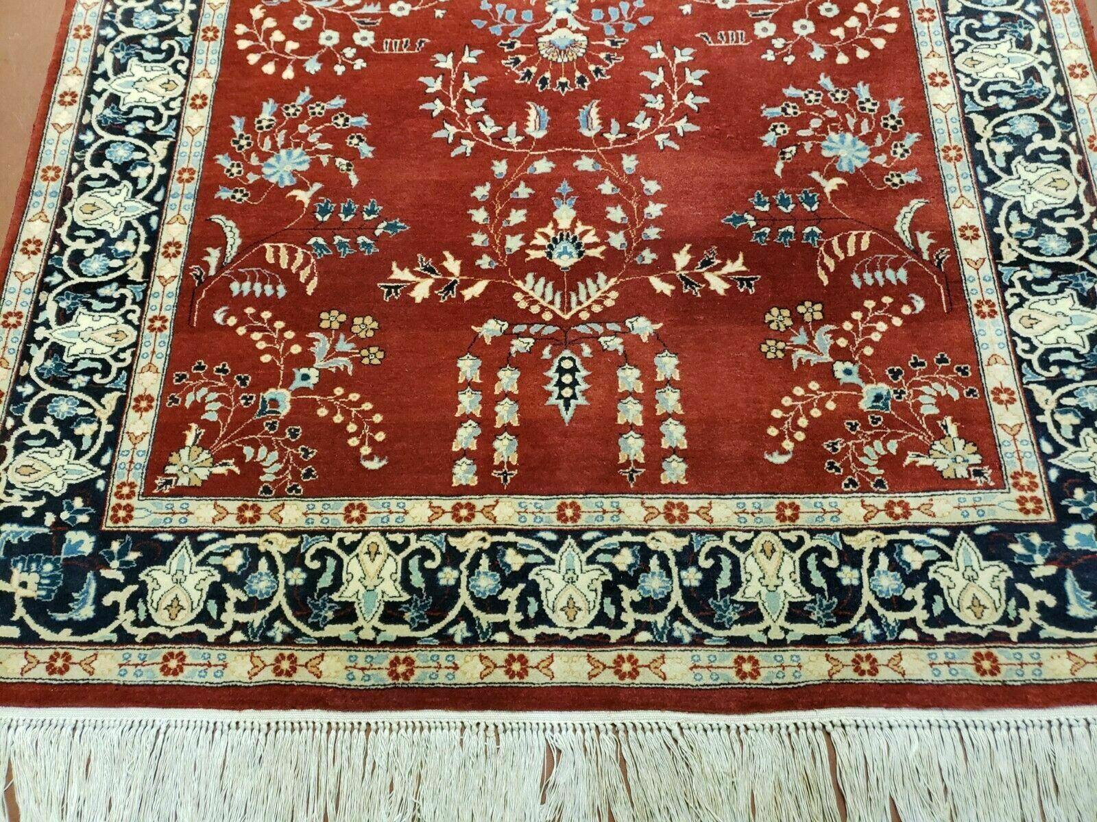 4' X 6' Vintage Handmade Pakistani Rug Highly Detailed Red - Nuvé