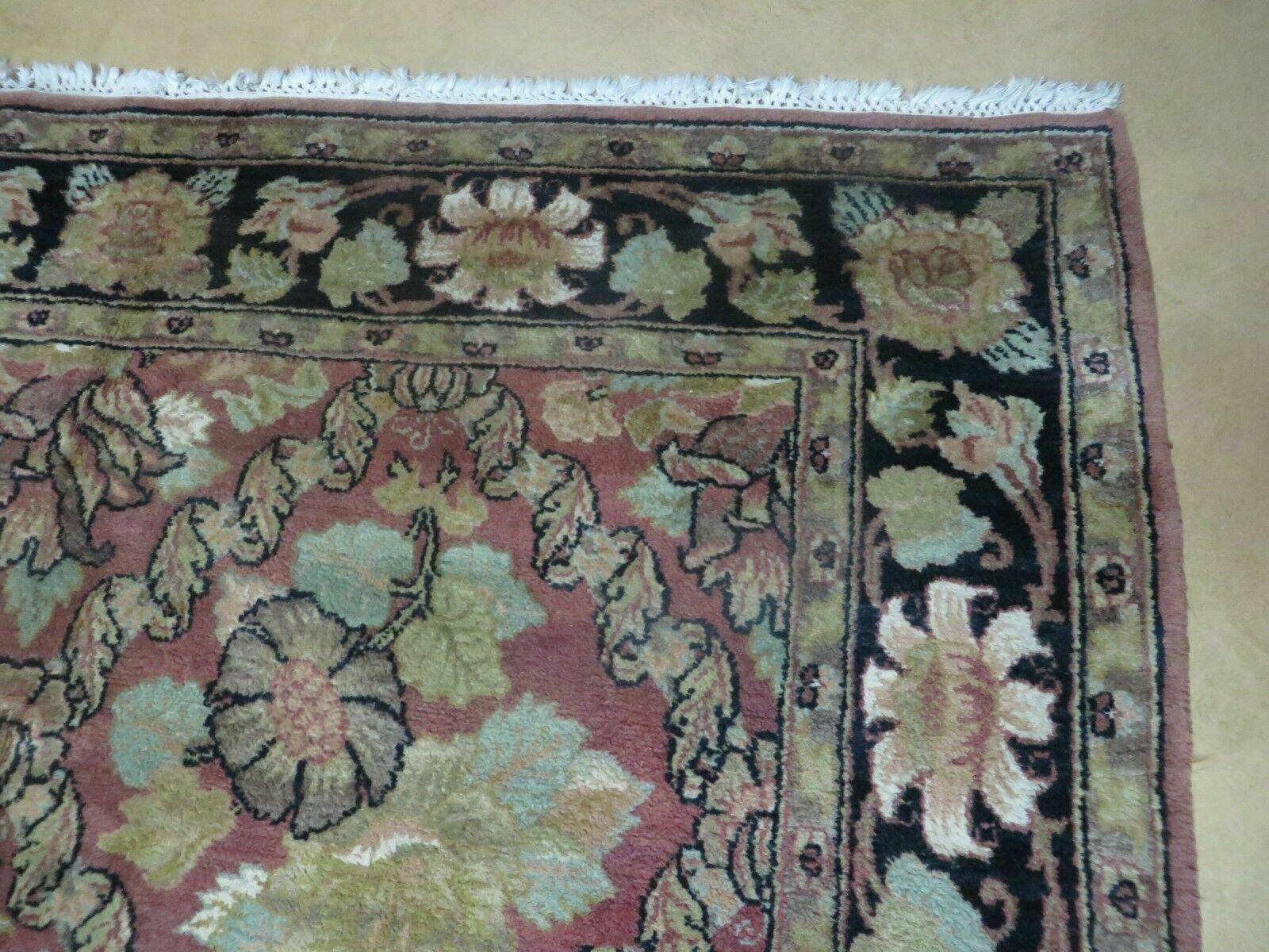 6' X 9' Handmade India Floral Oriental Wool Rug Carpet - Nuvé