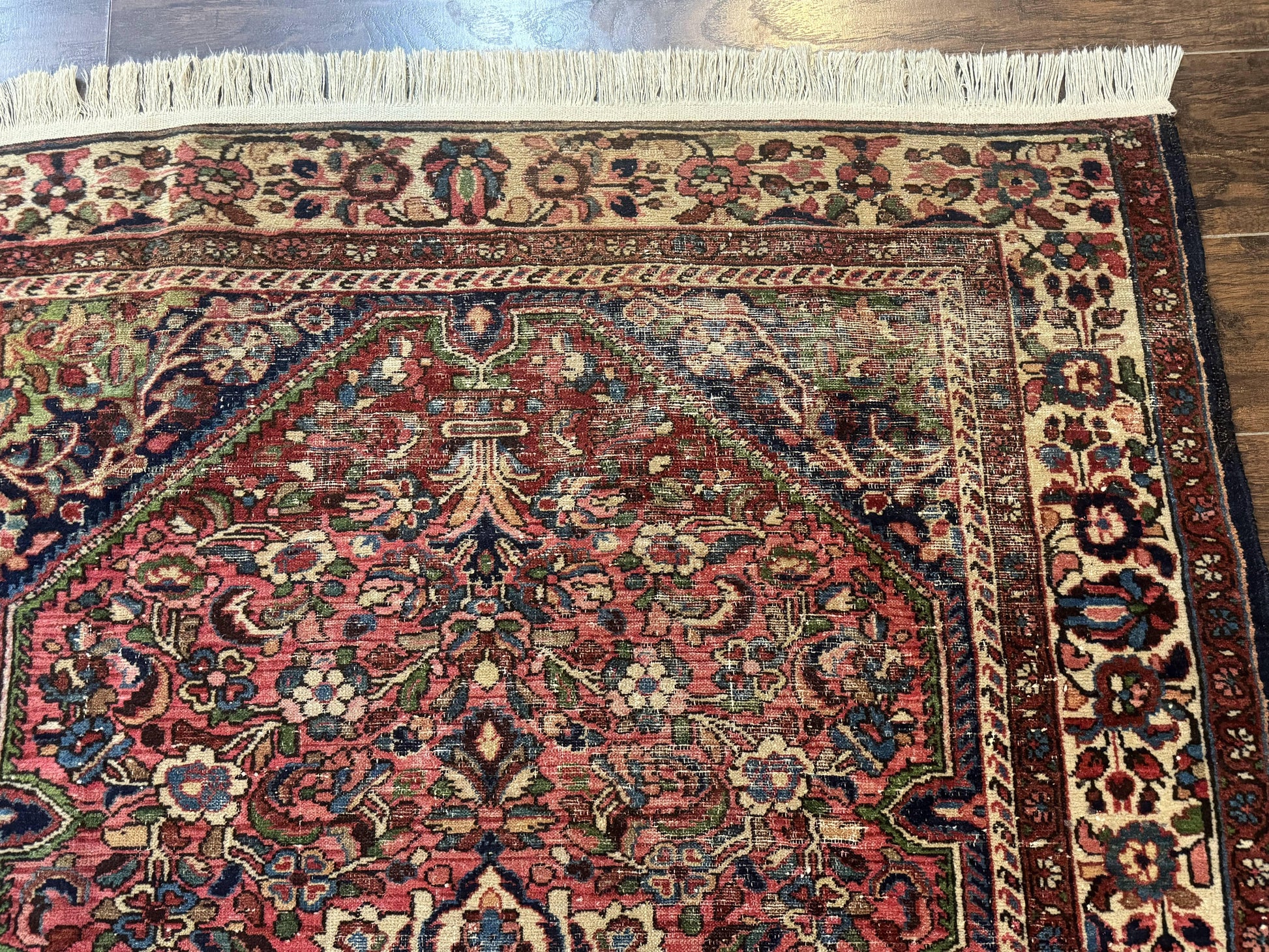 Antique Persian Malayer Rug 4'7" x 6'6" – 1920s Tribal Red Wool Carpet - Nuvé