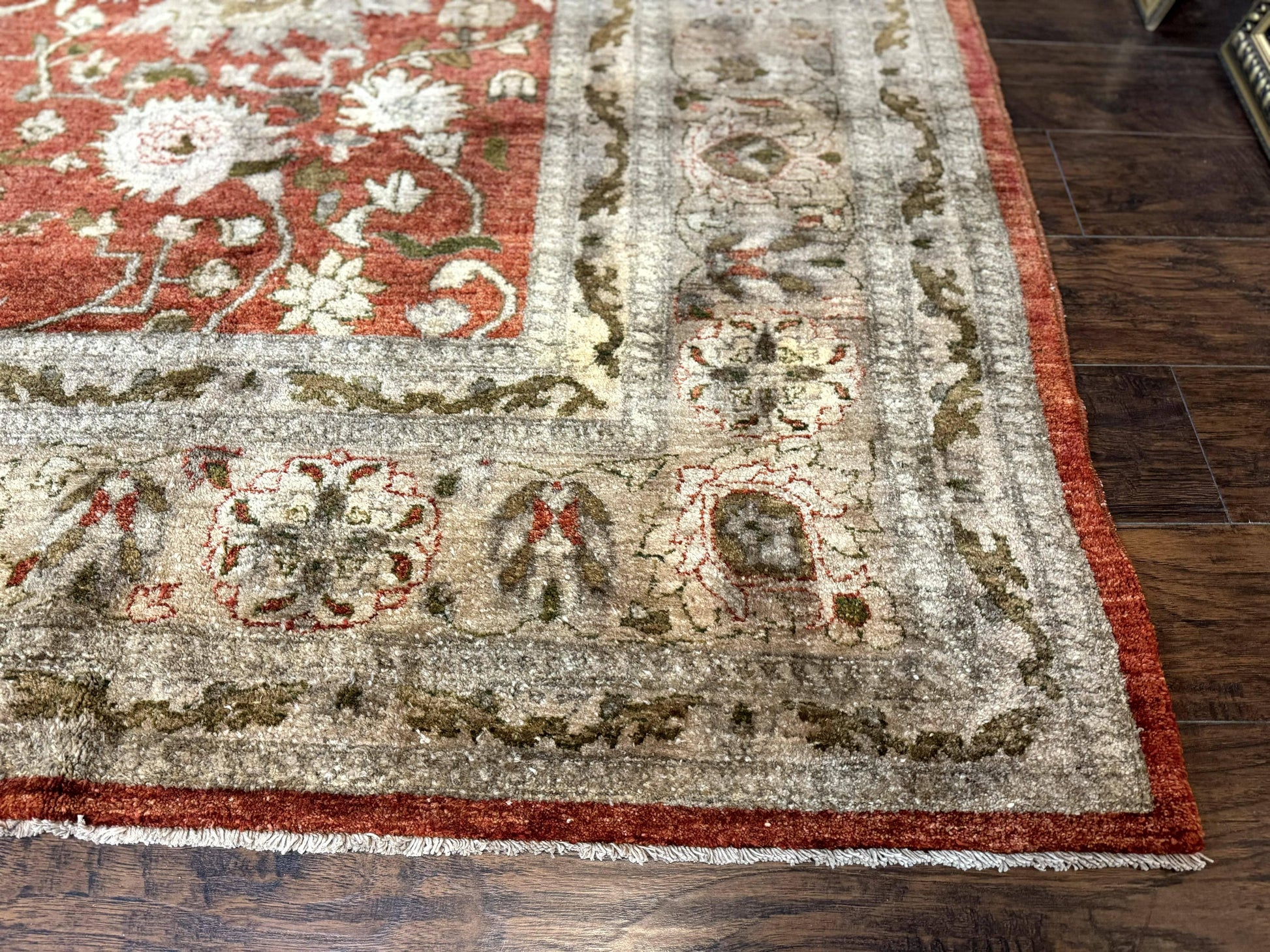 Pakistani Peshawar Rug 10x13, Burnt Orange, Large Handmade Wool Carpet - Nuvé