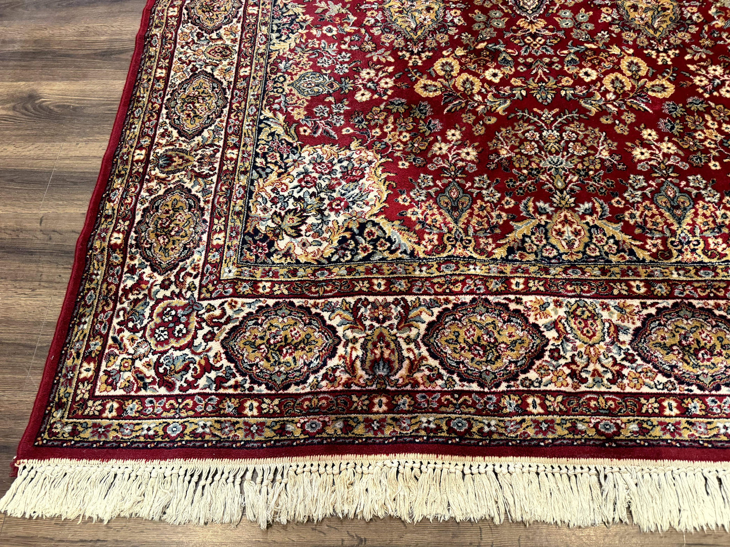 Persian Wool Rug 7x10, Couristan Carpet, Belgium Power Loomed Rug, Red, Floral, Traditional - Nuvé