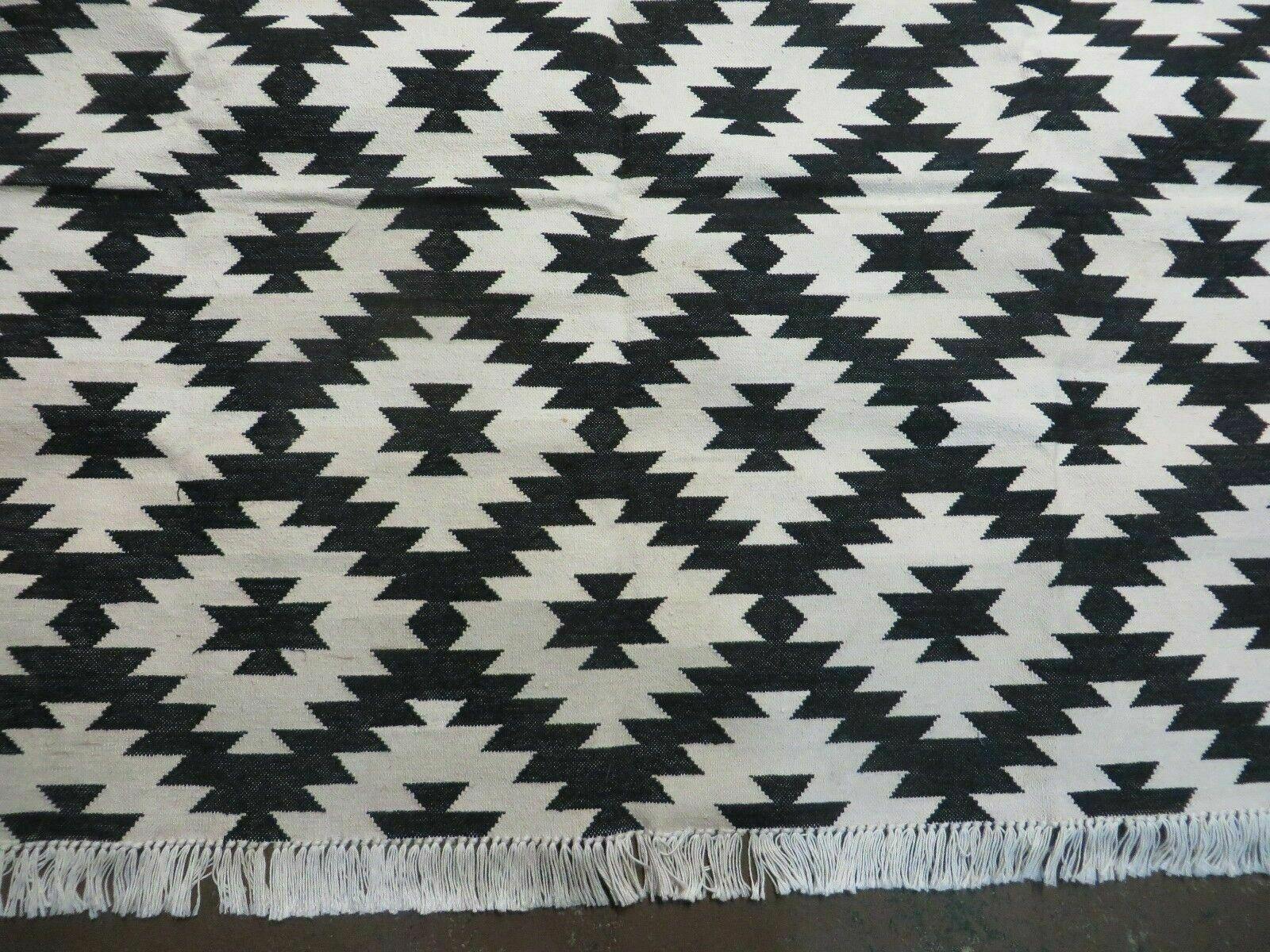 4' X 6' Hand Woven Wool Rug Contemporary Kilim Dhurrie Modern Oriental Area Rug - Nuvé