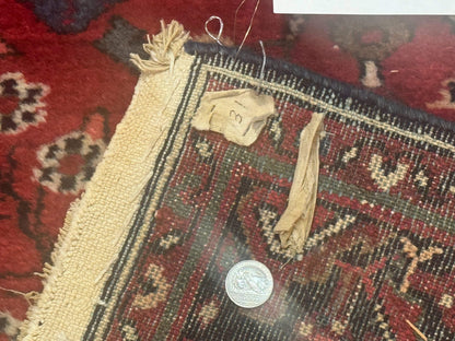 Red Persian Rug 2.6 x 6.8, Floral, Antique Per'sian Carpet, Persian Malayer Rug, Hamadan Rug - Nuvé