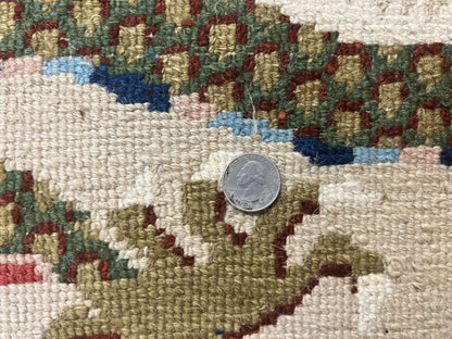 Antique Chinese Peking Rug 3 x 5.6, Dragon Motifs, Handmade Wool Asian Oriental Carpet - Nuvé