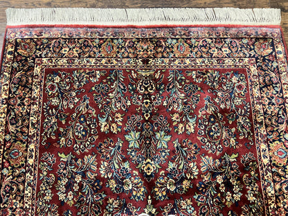 Karastan Rug 5.9 x 9 Red Sarouk #785, Wool Karastan Carpet, Original 700 Series, Vintage Karastan Oriental Rug Discontinued - Nuvé