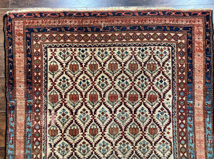 Antique Caucasian Rug 4x6, Hand Knotted Wool Carpet, Shirvan Rug - Nuvé