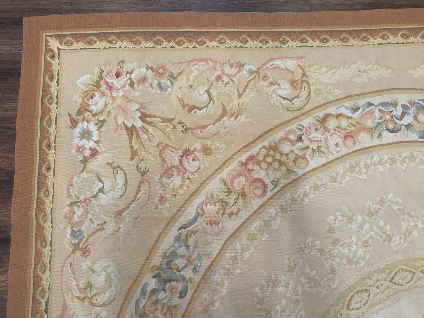 Aubusson Rug 9x12, French European Design, Floral, Elegant - Nuvé
