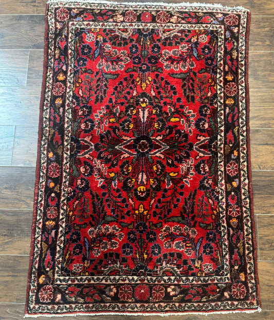 Persian Rug 3x5, Red Tribal Rug, Semi Antique, Wool Rug 3 x 5, Persian Hamadan Rug - Nuvé