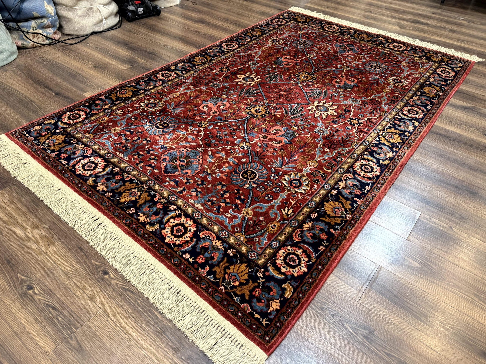 5.9 x 9 Karastan Rug Ispahan #766, Vintage Wool Discontinued Original 700 Series - Nuvé