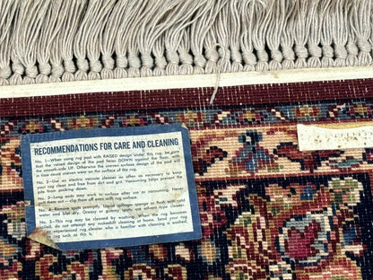 5.9 x 9 Karastan Rug Red Sarouk Rug #785, 100% Wile Pile Carpet, Original 700 Series, Vintage - Nuvé