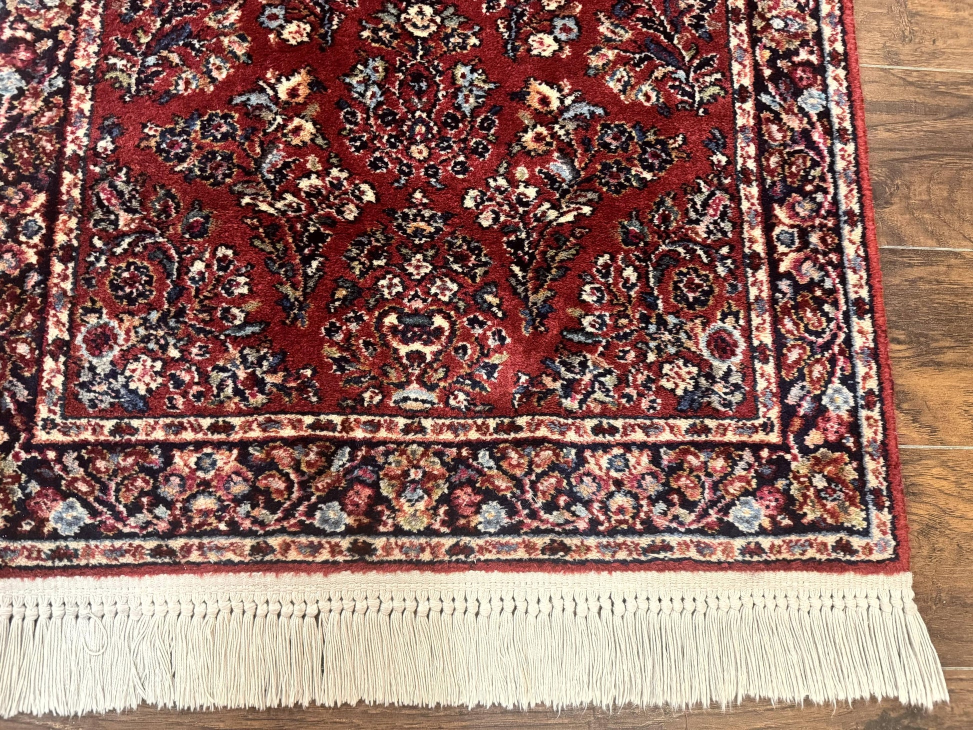 Karastan Rug 3x5 Red Sarouk #785, Karastan Wool Pile Rug, Original 700 Series, Discontinued Vintage Karastan Carpet - Nuvé