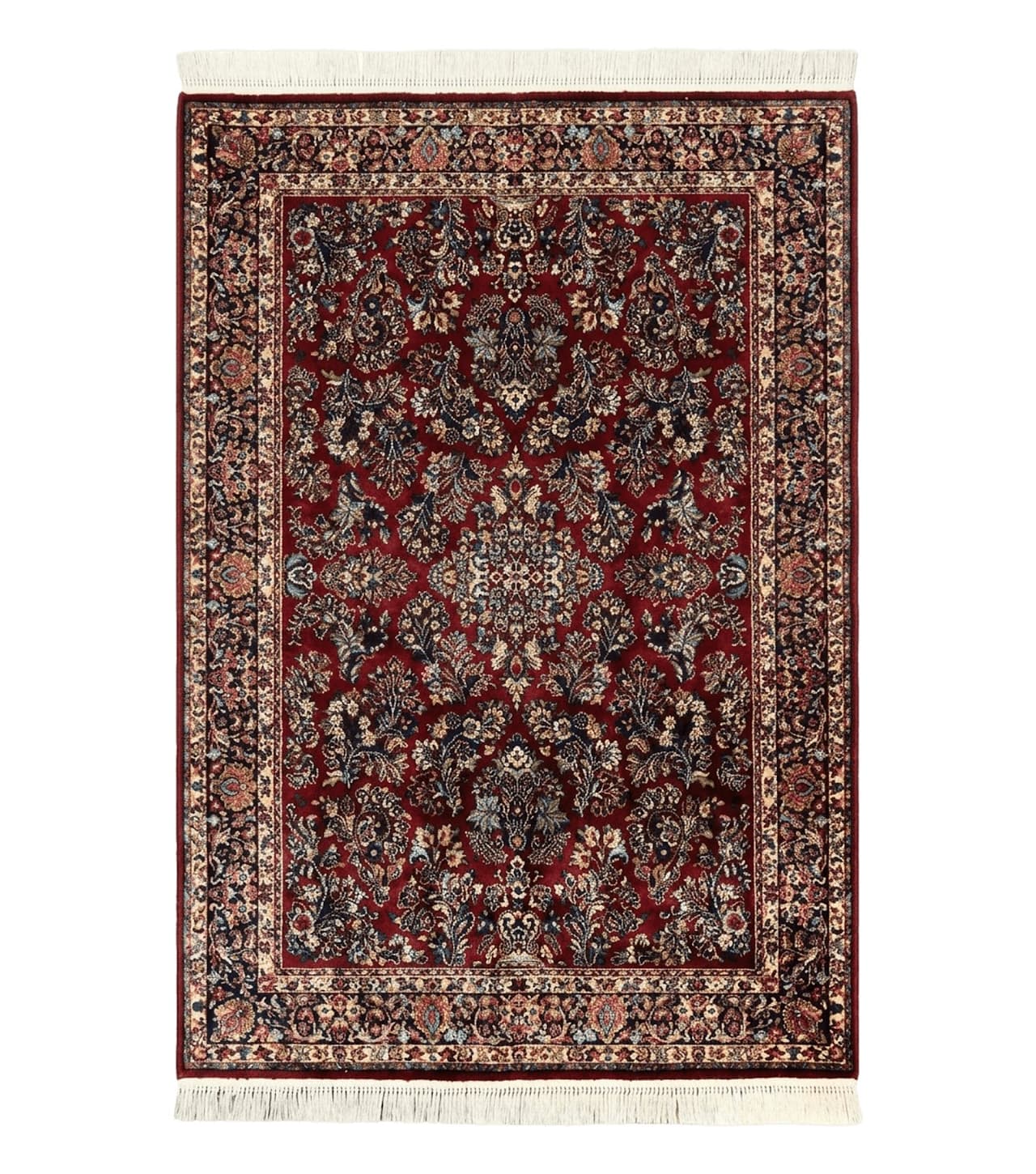 Karastan Rug 5.9 x 9 Red Sarouk Rug #785, Karastan Wool Rug, Karastan Carpet, Original 700 Series Vintage Karastan Oriental Rug Discontinued