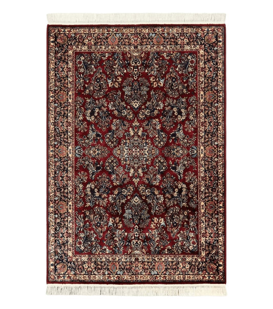 Karastan Rug 5.9 x 9 Red Sarouk Rug #785, Karastan Wool Rug, Karastan Carpet, Original 700 Series Vintage Karastan Oriental Rug Discontinued
