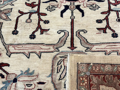 Peshawar Rug 10x14, Beige and Rust Red, Large Pak Persian Rug, Pakistani Rug - Nuvé