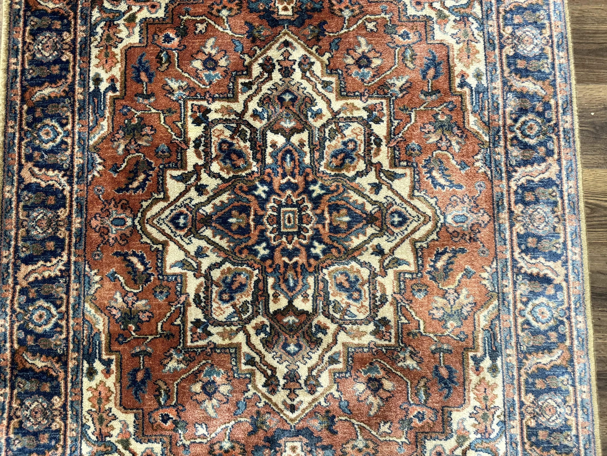 Karastan Rug 4x6, Vintage Karastan #744 Antique Serapi Pattern, Wool Pile, Original 700 Series Karastan Carpet - Nuvé