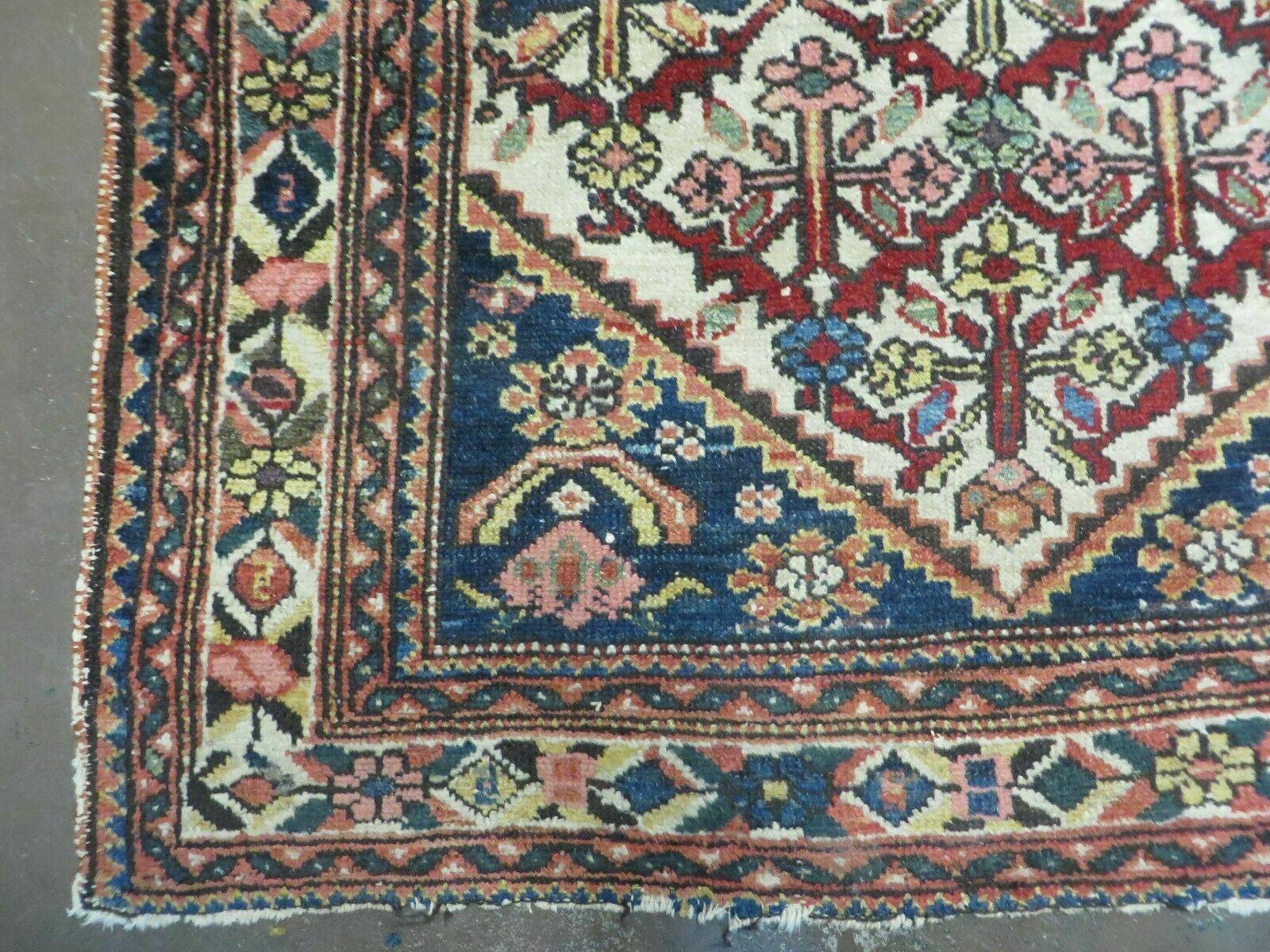 3' 3"X 10' Antique Handmade Caucasian Shirvan Wool Runner Rug Nice - Nuvé