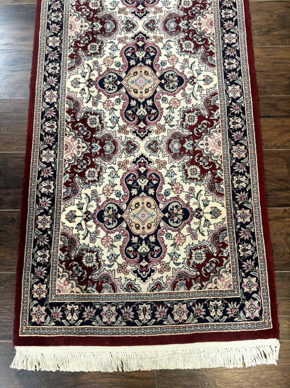 Sino Persian Runner Rug 2.7 x 8, Floral, Handmade, 250 KPSI - Nuvé