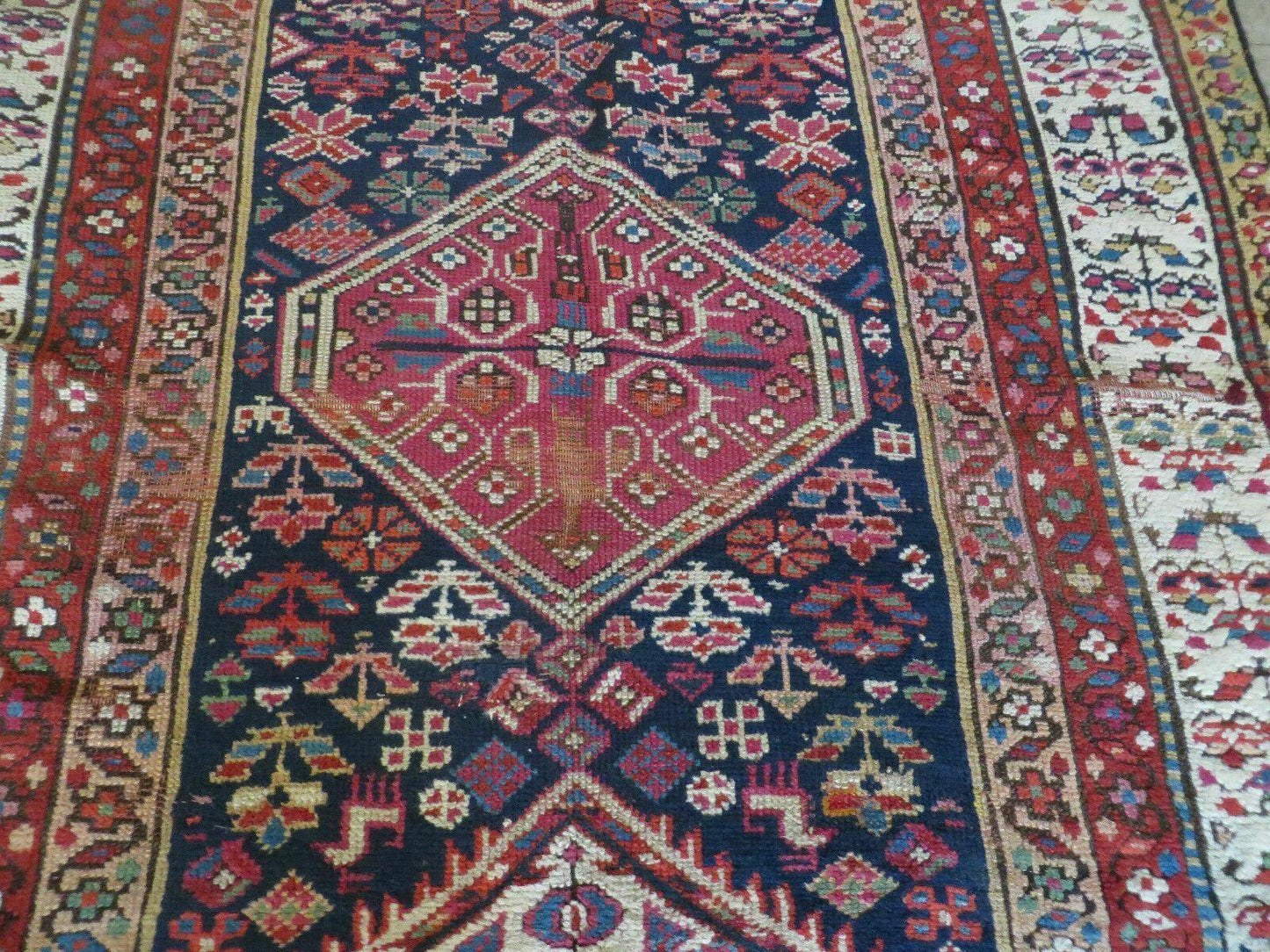 4' X11' Antique Handmade Turkish Anatolian Wool Corridor Kalegy Runner Rug - Nuvé